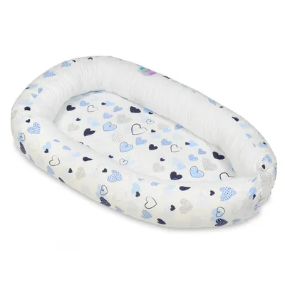 Image de Sac de couchage Cocoon Coeurs bleus blanc