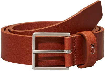 Obrázek produktu pro Pánský kožený opasek Calvin Klein, formální styl, šířka 3,5 cm, barva hnědá (cognac), délka 80 cm