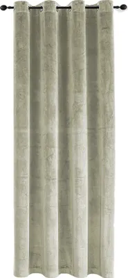 Produktbild von Verdunkelungsvorhang Samt weich Sand Beige 140x225 cm Ösen Vorhang blickdicht Ösenaufhängung abdunkelnd Gardine