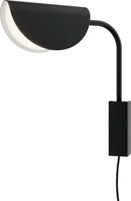 Produktbild von Wandlampe mit Stecker Schalter Metall H: 32,5 cm Schwarz G9 Modern Wandleuchte