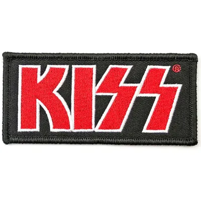 Image de Kiss - Logo - Ecusson à repasser RO6556 (taille unique) (Noir/Rouge/Blanc)