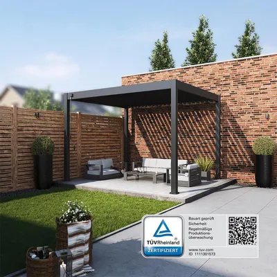 Produktbild von Classic Pavillon Terrassenüberdachung Aluminium 3 x 3,6 M anthrazit
