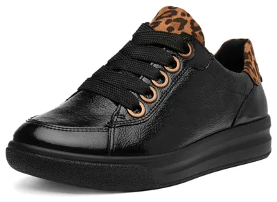 Produktbild von Ara Damen Sneaker Firenze, Größe 40, schwarz, Leder, K-Weite, Wechselfußbett, rutschhemmende Sohle