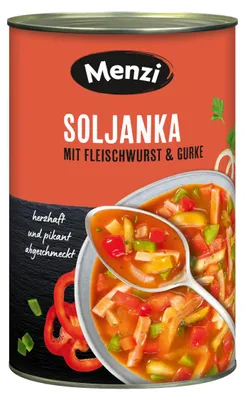 Zdjęcie produktu dla Menzi Soljanka z kiełbasą mięsną z licznymi nadzieniami 4200 g
