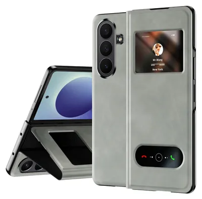 Immagine prodotto di Custodia a libro con texture in Pelle sintetica per Samsung Galaxy Z Fold8 Ultra 5G, colore grigio