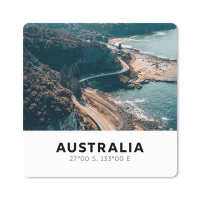 Produktbild von MuchoWow® Mauspad Mousepad Australien - Meer - Straßen 20x20 cm - Mousepads - Maus Mat - Pad - Mausunterlage - Desk Mat - Bureauartikeln