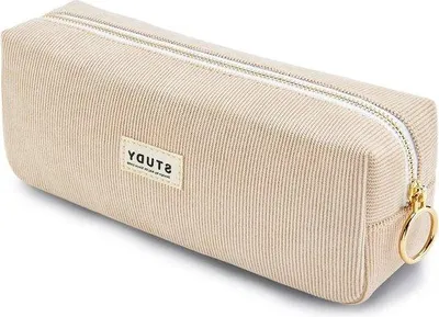 Image de Trousse en velours côtelé pour filles et adolescentes - beige, petite taille