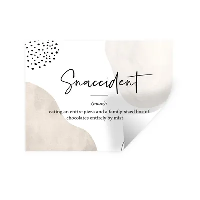 Produktbild von MuchoWow® Wandtattoo Wandsticker Wandaufkleber Sprichwörter - Snaccident - Zitate - Wörterbuch - Snaccident Definition 80x60 cm Selbstklebend und Repositionierbar - Faltenfrei
