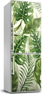 Produktbild von Tulup Kühlschrankdekoration - 70x190 cm - Aufkleber auf dem Kühlschrank - tropische Blätter