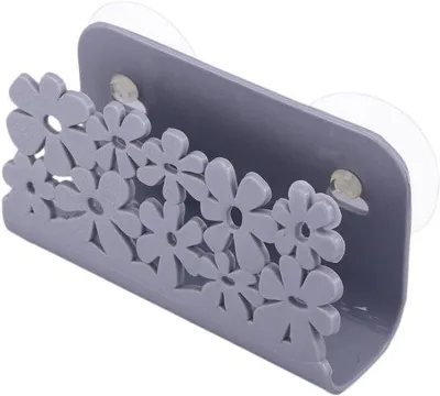 Produktbild von Spüllappenhalter mit Ablage für Spüle - Küchenorganizer mit Ablaufschale - 65 x 11 cm - Grau