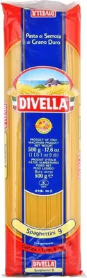 Produktbild von 10x Divella Spaghettini N. 9 Hartweizengrieß Pasta Italienische Nudeln 500g Packung + Italian Gourmet Polpa di Pomodoro 400g Dose