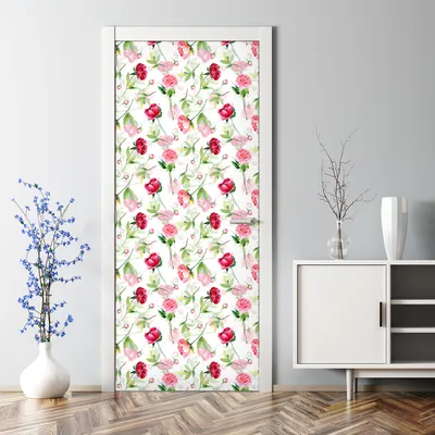 Produktbild von Dekorative Abnehmbarer Wandsticker Türtapete selbstklebend Klebefolie Kaktus Aquarell 70 x 200 cm
