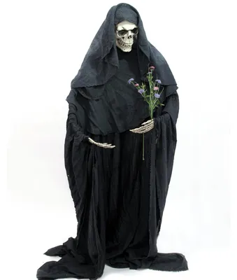 Produktbild von Halloween Figur Skelett DER TOD, formbar, 160cm hoch - Gruseldekoration