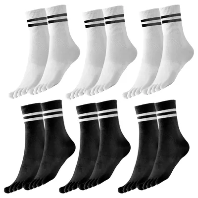 Imagen del producto de Conjunto de 6 pares de calcetines de algodón casuales para mujer