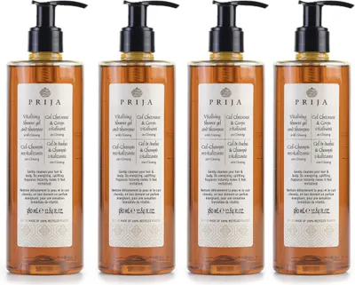 Produktbild von PRIJA flüssiges Shampoo/Duschgel Ginseng 4x380ml