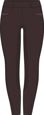 Produktbild von euro-star Damen Reitleggings ERMaxima FullGrip Maroon Dunkelbraun, Größe:36