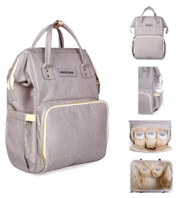 Produktbild von Kikkaboo Wickeltasche Siena, Rucksack, Wickelunterlage, Grifflänge einstellbar beige