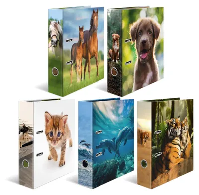Image de HERMA 20096 Assortiment HERMA de classeurs à motifs « Animaux préférés »