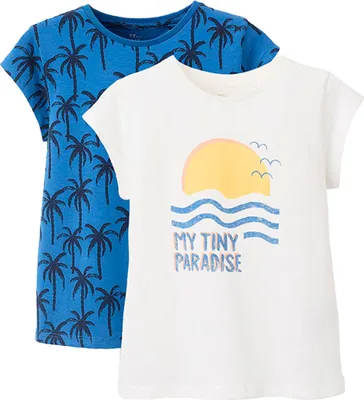 Produktbild von Zippy 3107115402 Kurzarm-t-shirt Weiß,Blau 3-4 Years Mädchen Weiß,Blau 3-4 Years