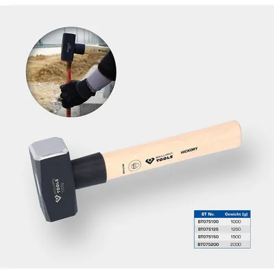 Produktbild von Brilliant Tools Fäustel mit Hickory-Stiel, 2000 g