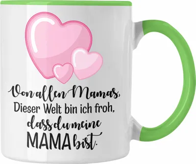 Produktbild von Trendation - Beste Mutter Mama Tasse Geschenk von Tochter zum Geburtstag Weihnachten Kaffeetasse Lustig Geschenke Muttertag Muttertagsgeschenk (Grün)