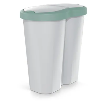 Immagine prodotto di Cestino Compacta R Duo verde/ashmere capacità 40L uno scomparto due coperchi NDRF40-5575C_427C