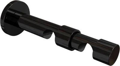 Zdjęcie produktu dla Uchwyt do zasłon z zamknięciem śrubowym – średnica 20 mm – czarny – metal – zestaw 2 sztuki