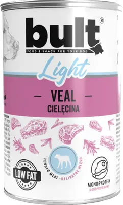 Produktbild von Bult | Bult Light Nassfutter für Hunde - Kalb - 400g - Monoprotein - Nassfutter