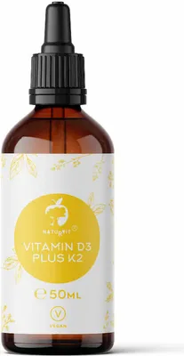 Produktbild von naturvit® Vitamin D3 plus K2 Tropfen vegetarisch 50 ml