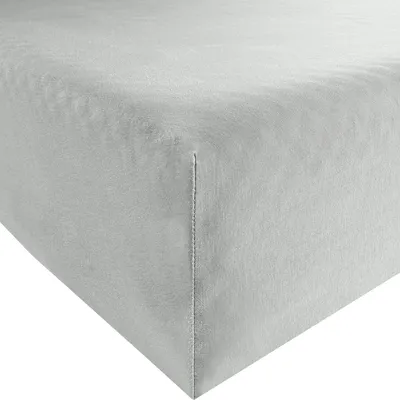 Jersey-Spannbettlaken 150x200 cm, 95% Baumwolle, 5% Elasthan, grau
