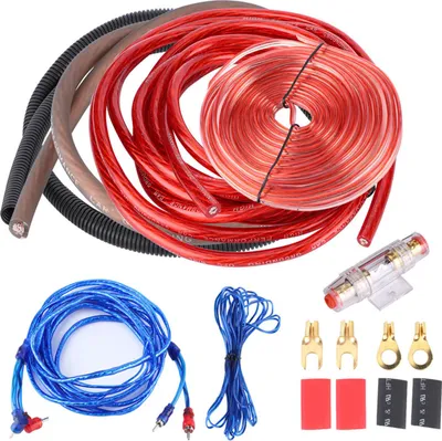 Obrázek produktu pro Subwoofer - zesilovač -instalační kabel, pohon do auta, 4 vodiče pro obvody sady -woofer