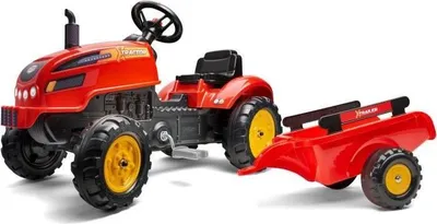 Produktbild von Tret-Traktor, FALK X-Tractor, Ab 2 Jahren, 100%  France, 50% Recyceltes Plastik, Mit Anhänger, Motorhaube zum Öffnen