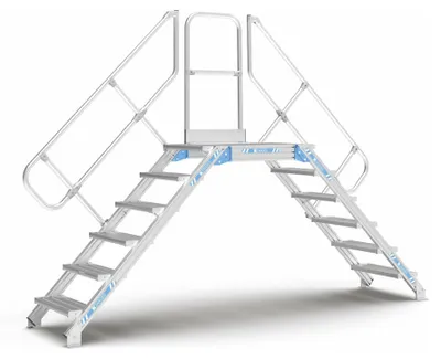 Produktbild von ZARGES LM-Überstieg 45° 9 Stufen, 800 mm breit, Höhe 1.810 mm