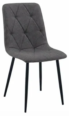 Produktbild von Dunkelgrauer Stuhl LIBRA STONE GREY mit schwarzen Beinen, KI-generiertes Bild