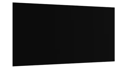 A black rectangular board is shown against a white background.
