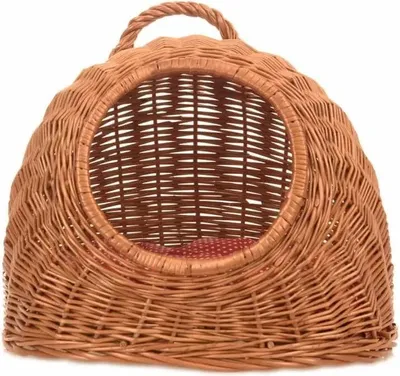 Produktbild von Katzenkorb für Plüschkatzen, Maße: L36 x T29 x B32 cm, mit kleinem Kissen