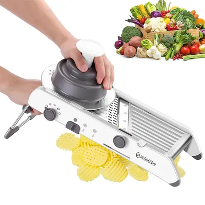 Produktbild von Verstellbarer Gemüsehobel für Küche, Edelstahl, Gemüseschneider,Geeignet zum Schneiden von Obst und Gemüse, 3-stufige Einstellung