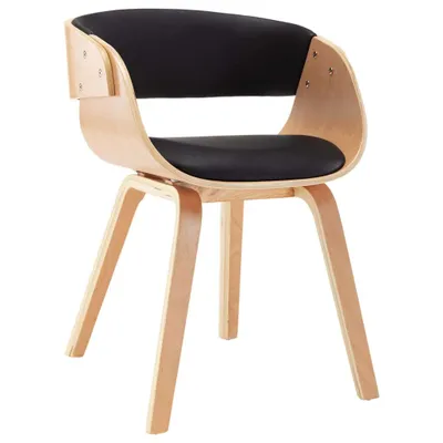 Obrázek produktu pro vidaXL Jídelní židle Black Bent Wood a umělá kůže