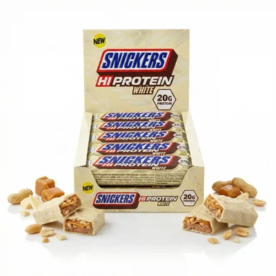 Produktbild von Snickers Hi-Protein White Bar 12x57g - weiße Schokolade