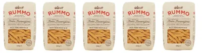 Produktbild von 5x Rummo Mezze Penne Rigate N°28 Pasta Lenta Lavorazione Teigwaren aus Hartweizengrieß Bronze-Zeichnung 500g