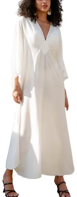 Imagen del producto de Vestido bohemio sencillo de corte kaftan para mujer, de largo maxi