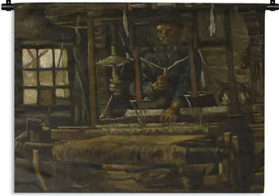 Produktbild von MuchoWow® Wandteppich Wandbehang Die Weberin - Vincent van Gogh 150x112.50 cm Tapisserie Dekoration Wandtuch - Wanddecke - Wandteppiche