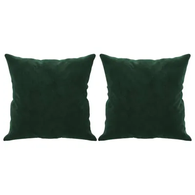 Produktbild von vidaXL Zierkissen 2 Stk. Dunkelgrün 40x40 cm Samt