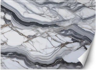 Produktbild von Vlies fototapete Grauer weißer Marmor Glamour Abstraktion 350x245 cm Feeby Weiß inkl. Kleber einfache Montage