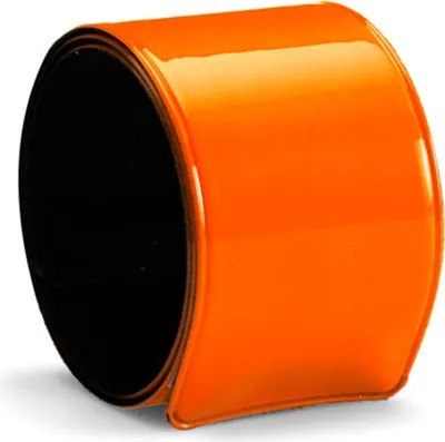 A rolled-up reflective armband.