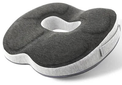Orthopädisches Donut-Sitzkissen aus Memory-Schaum, grau