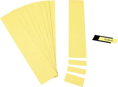 Produktbild von Ultradex Einsteckkarte 6 x 1,2 cm (B x H) 190g/m² gelb 220 St./Pack.