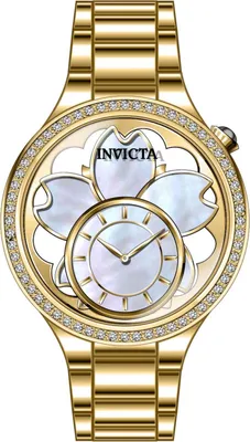 Produktbild von Invicta Wildflower 46754 Damenuhr - Quarzwerk - Edelstahl mit Perlmuttzifferblatt - 35 mm