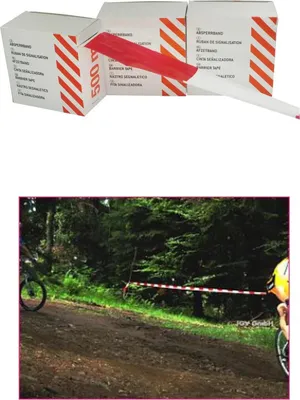 Produktbild von Folien-Absperrband 500m x 80mm rot/weiss geblockt