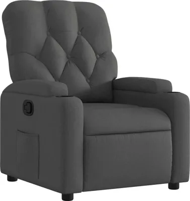 Image de vidaXL Fauteuil relax gris foncé Tissu